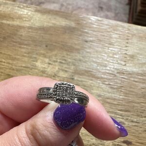 Sterling silver and Diamond ring